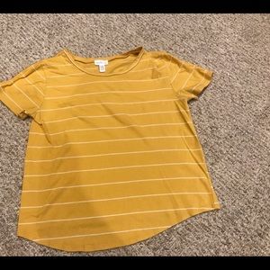 White and Yellow Striped Tee